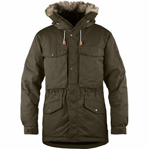 Fjallraven Men Singi Down Jacket Dark Olive PH237936 Philippines